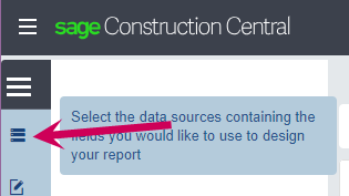 Location of the Data Source menu icon Location of the Data Source menu icon