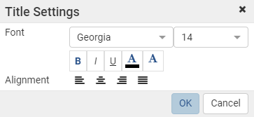 The Title Settings window
